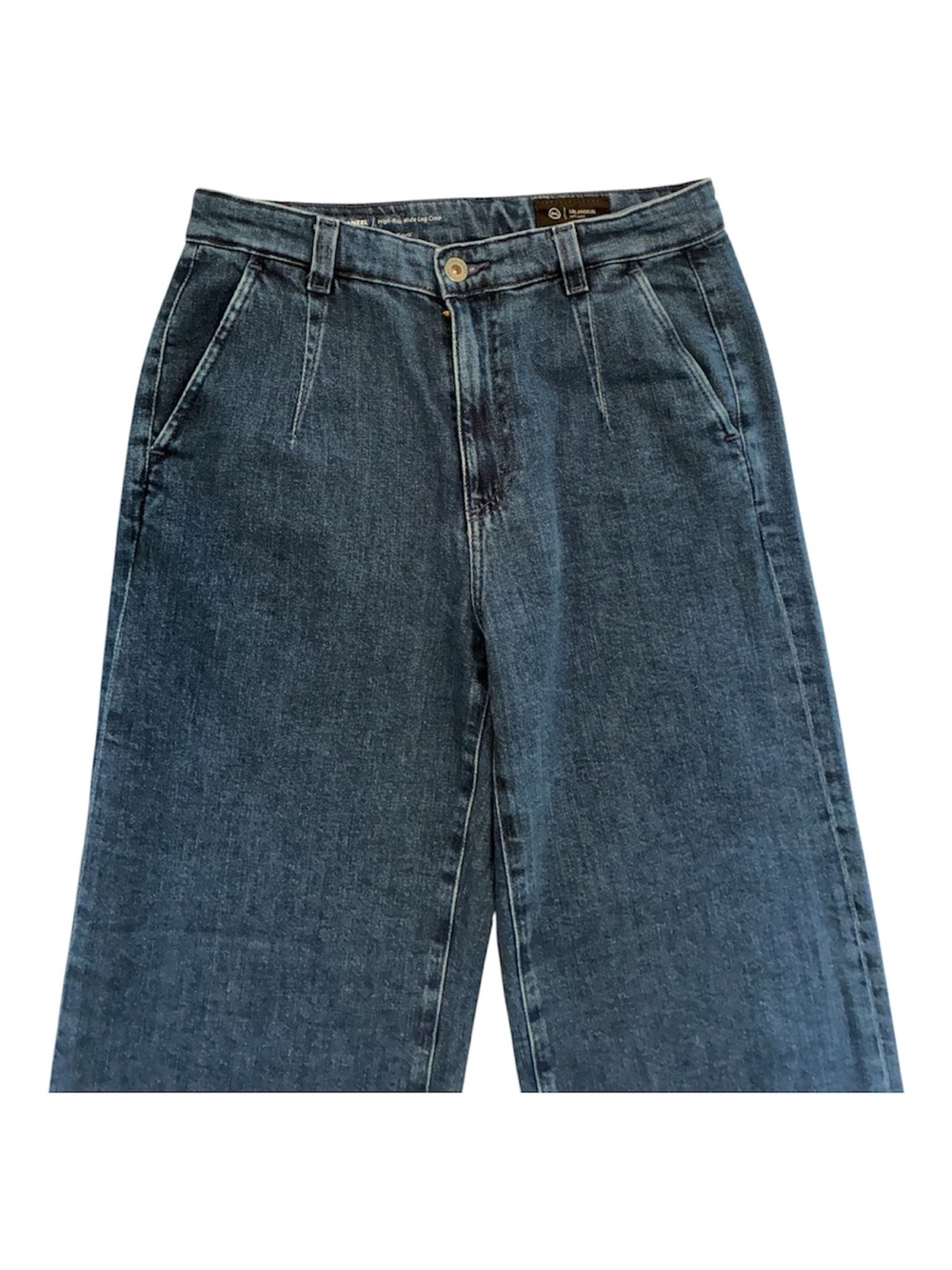 AG Adriano Goldschmied Jeans Women’s 26 Blue Daneel High Rise Wide Leg Crop - Picture 5 of 10